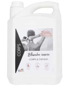 Gel douche Blanche Ivoire corps et cheveux parfum jasmin/coco - 5L