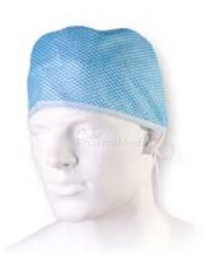 BEN Calot chir. perforé bleu à nouer - 100pcs