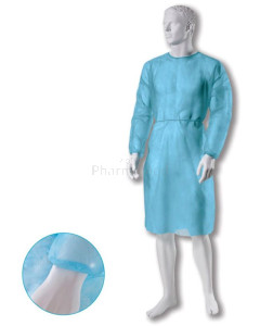 Blouse médicale ZARYS manches long./élast. - 25gr L verte - 10pc