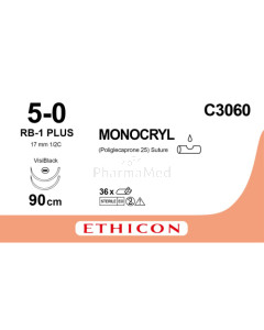 MONOCRYL 5/0 C3060 RB-1 Plus 90cm - 36fils