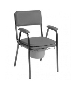 Chaise percée DM grise - 1pc