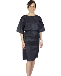 Chemise d'opéré opaque PPSB bleu nuit T standard - 10pc