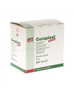 CURAPLAST Sensitive pansement adhesif 6cmx5m - 1pc