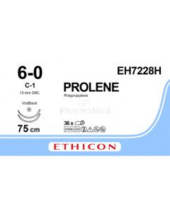 PROLENE 6/0 EH7228H C-1 75cm - 36fils