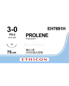 ETHICON PROLENE 3/0 EH7691H M2 75cm Bleu - 36fils