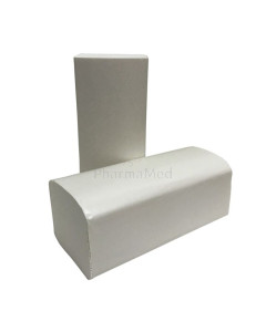 Essuie mains V blanc cellulose 2plis 24x21cm - 20x160pc