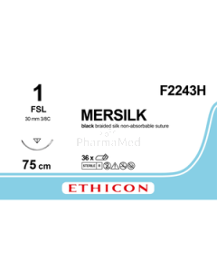 MERSILK 1 F2243H black FSL 30mm 75cm - 36fils