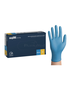 Gants nitrile Easycare bleu sans poudre - Médium - 100pc