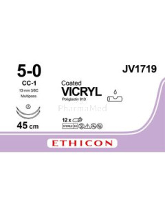 VICRYL USP5/0 Coated Braided CC-1 45cm - 12draden