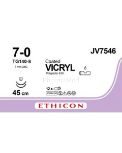 VICRYL 7/0 JV7546 Coated & Braided TG140 45cm - 12draden