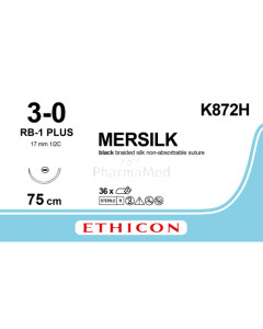 MERSILK 3/0 K872H RB-1 Plus 75cm - 36draden