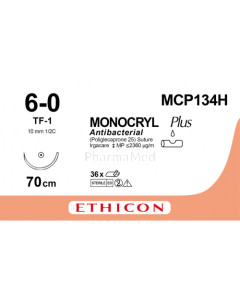 MONOCRYL 6/0 Plus MCP134H TF-1 70cm - 36fils