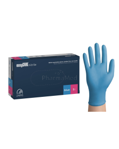 Gants nitrile Easycare bleu sans poudre - Small - 100pc