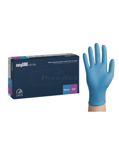 Gants nitrile Easycare bleu sans poudre - XS - 100 pc