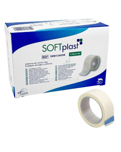 SOFTplast non-woven tape, wit ZARYS 1,25cmx9,14m - 24rollen