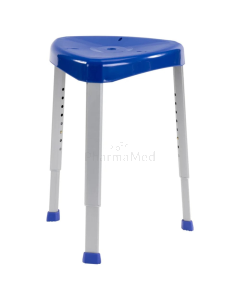 Tabouret de douche d'angle bleu - 1pc