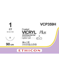 VICRYL PLUS 1 VCP359H CT 90cm Violet - 36draden
