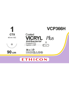 VICRYL PLUS+ VCP366H USP1 CTX 48mm 90cm - 36 fils