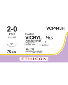 VICRYL PLUS+ 2/0 VCP443H FS-1 24mm 70cm - 36draden