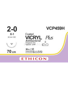 VICRYL PLUS 2/0 VCP459H X-1 30mm 70cm - 36fils
