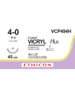VICRYL PLUS USP4/0 VCP494H P-3 45cm - 36fils