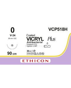 VICRYL 0 V-34 Coated VCP518H - 36draden