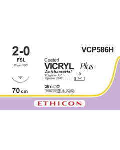 VICRYL PLUS 2/0 VCP586H FSL 70cm Violet- 36fils