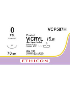 VICRYL PLUS 0 VCP587H FSL 70cm Violet - 36draden