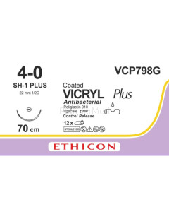 VICRYL PLUS 4/0 VCP798G SH-1 70cm - 12draden