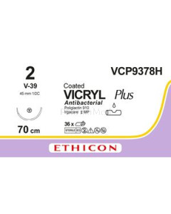 VICRYL PLUS 2 VCP9378H V-39 70cm - 36draden