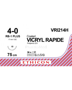 VICRYL RAPID 4/0 VRI214H RB-1 75cm - 36fils