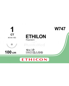 ETHILON W747 CT 1 100cm - 12draden
