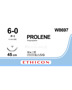 PROLENE 6/0 W8697 P-1 45cm - 12fils