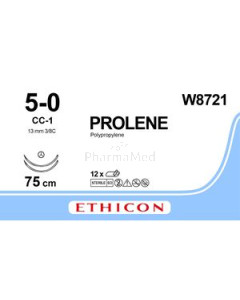 ETHICON PROLENE 5/0 W8721 M1 75cm Bleu - 36fils