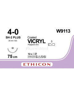 VICRYL 4/0 Coated W9113 SH-2 Plus 75cm - 12draden