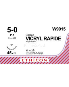 VICRYL RAPID 5/0 W9915 45cm P-1 Prime - 12draden