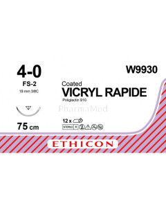 VICRYL RAPID 4/0 W9930 FS-2 75cm - 12draden