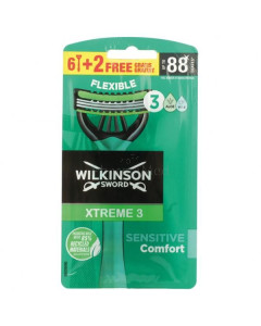 Rasoirs WILKINSON Xtrem 3 sensitive comfort 3 lames - 8 pièces