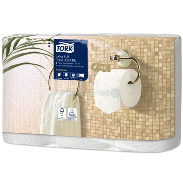 Pap. hyg. TORK PREMIUM T4 4plis 150cp blanc - 42 rlx