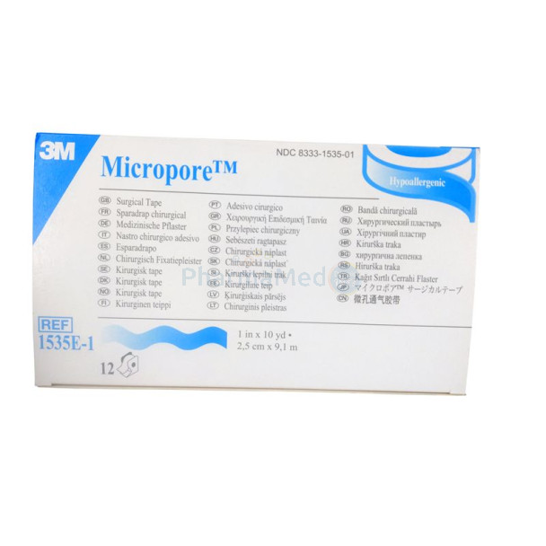 MICROPORE 9,14mx2,50cm + dispenser - 12rl