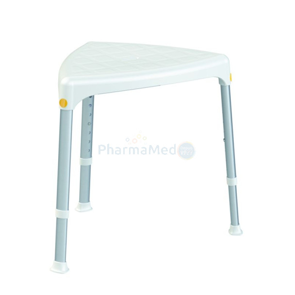 Tabouret de douche – triangulaire - hauteur réglable - 1pc