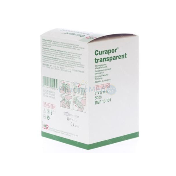 CURAPOR Transparent ST 7x5cm - 50pc