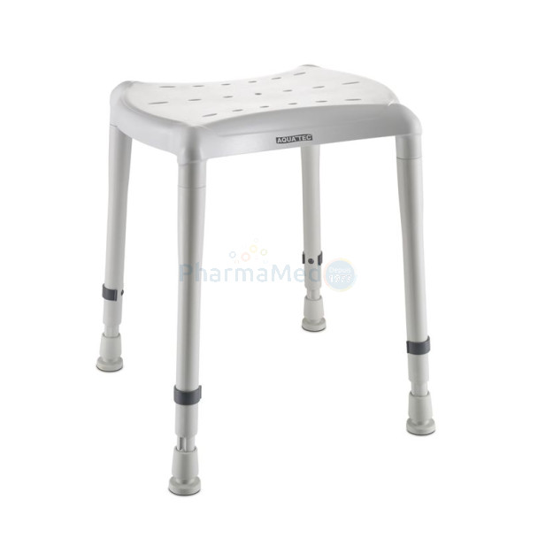 Tabouret de douche Aquatec Dot réglable 400 à 550mm gris