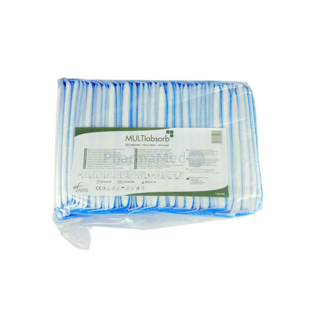 Compresses absorbantes non Stériles ZARYS - 10x20cm - 50pc