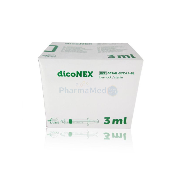 Seringues ZARYS dicoNEX 3ml luer lock /100pc