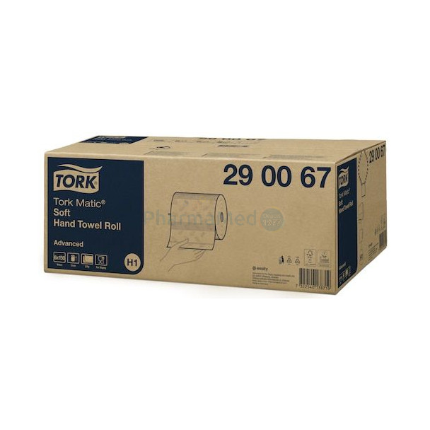 Essuie mains TORK MATIC blanc 21cmx150m - 1 rouleau