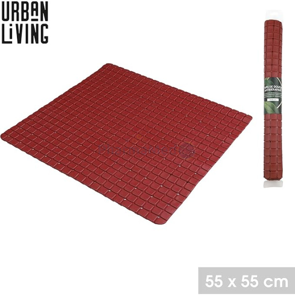 Antislip douchemat 55x55cm - rood