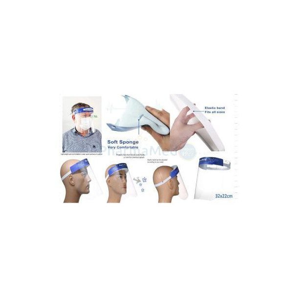Visière fixe pour protection faciale - 1pc