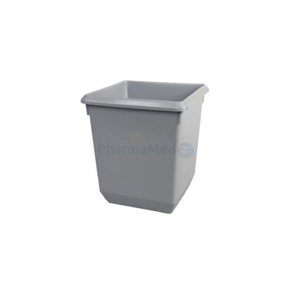 Poubelle à papier carrée gris 21L - 1pc
