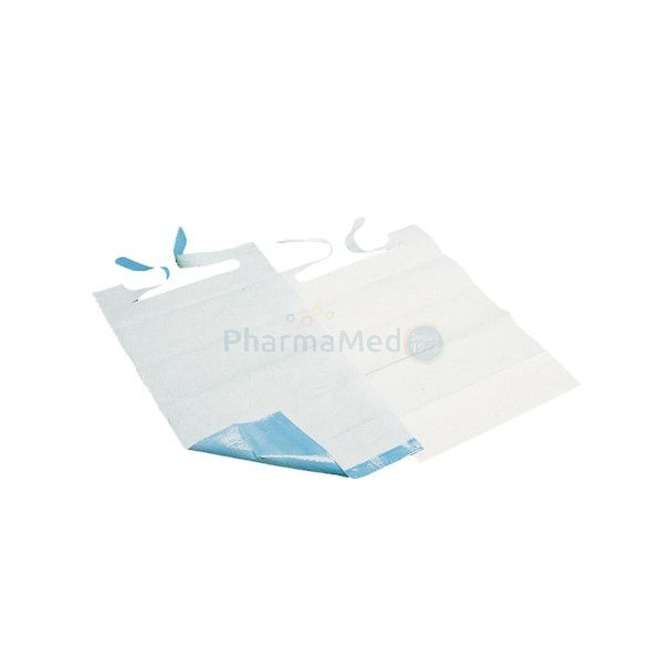 Bavoir + PE 38x70cm avec lanières - 100pc